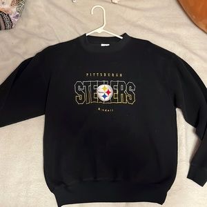 Steelers embroidered fleece crewneck